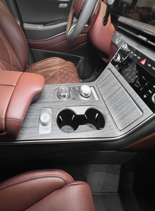 JUIVEEL غطاء لوحة ناقل الحركة المركزي من مادة ABS من JUIVEEL، متوافق مع سيارة Genesis GV80 موديل 2025 [PE]، ملحقات (نمط حبيبات الخشب، غطاء التحكم المركزي) - Image 4