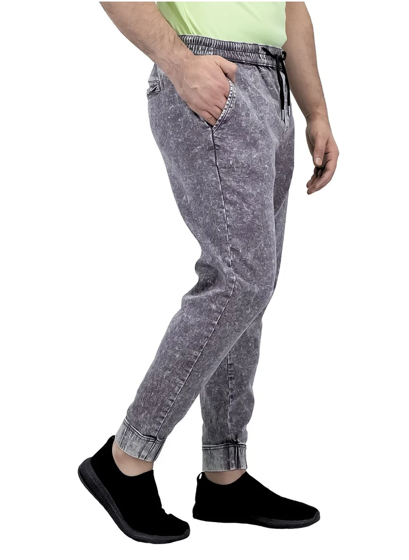جيوردانو Men's Denim Mid Rise Slim Fit Joggers