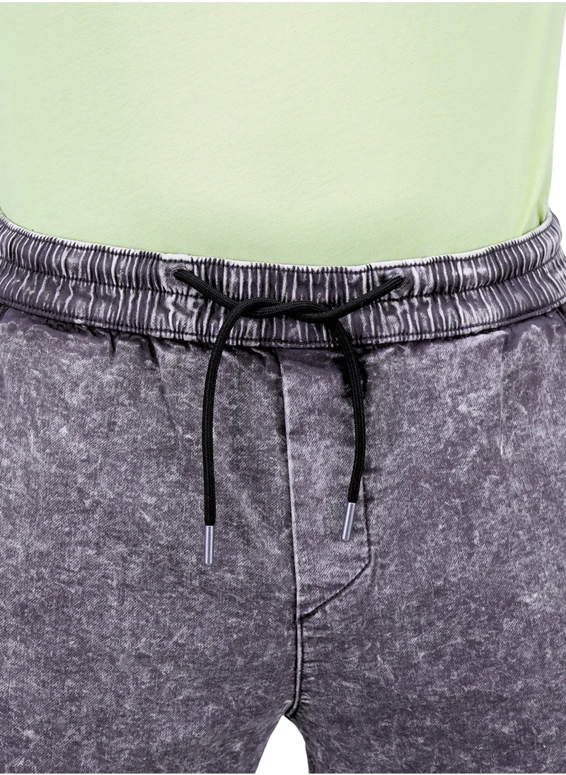 جيوردانو Men's Denim Mid Rise Slim Fit Joggers