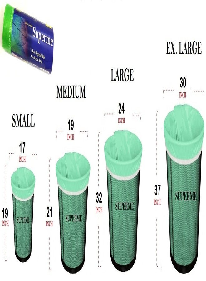 Superme Bin Liners | Trash Bags | Garbage Bags |LARGE Size| 24 x 32 inches |Pack of 3 Rolls| 45 Pieces | Bathroom Wastebasket | Trash Liner for Kitchen Home Bedroom Office - Image 5