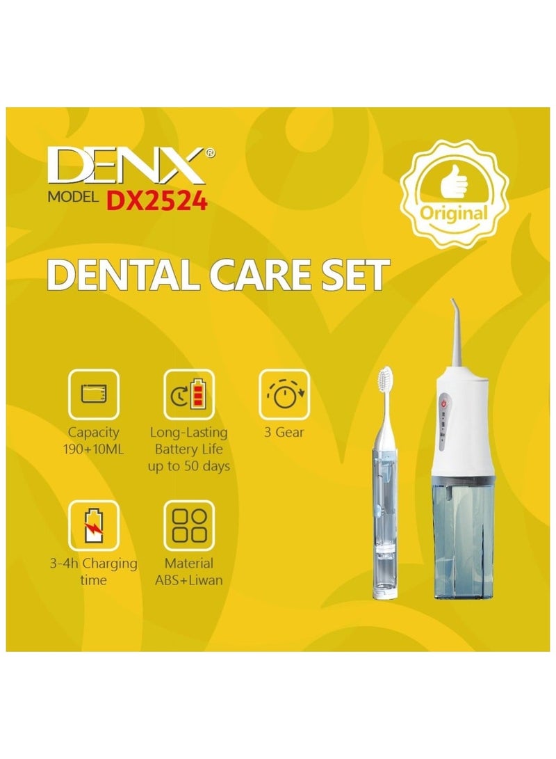 Denx Dental care set Smart Interdental Water Flosser Dental Toothbrush DX2524 - Image 2