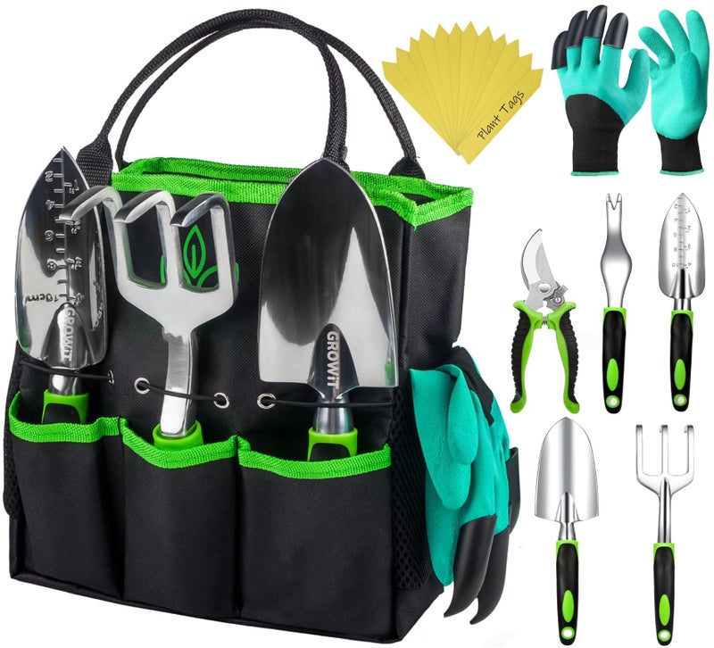 Craft911 GROWIT Heavy Duty Gardening Tools - 22-Piece Gardening Gifts for Women, Mom, Men - Durable, Ergonomic Garden Tool Set - Image 1