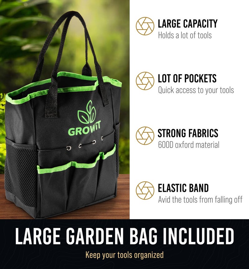 Craft911 GROWIT Heavy Duty Gardening Tools - 22-Piece Gardening Gifts for Women, Mom, Men - Durable, Ergonomic Garden Tool Set - Image 4