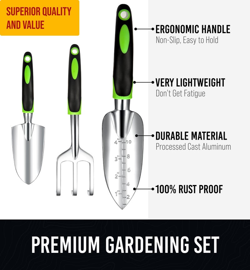 Craft911 GROWIT Heavy Duty Gardening Tools - 22-Piece Gardening Gifts for Women, Mom, Men - Durable, Ergonomic Garden Tool Set - Image 2