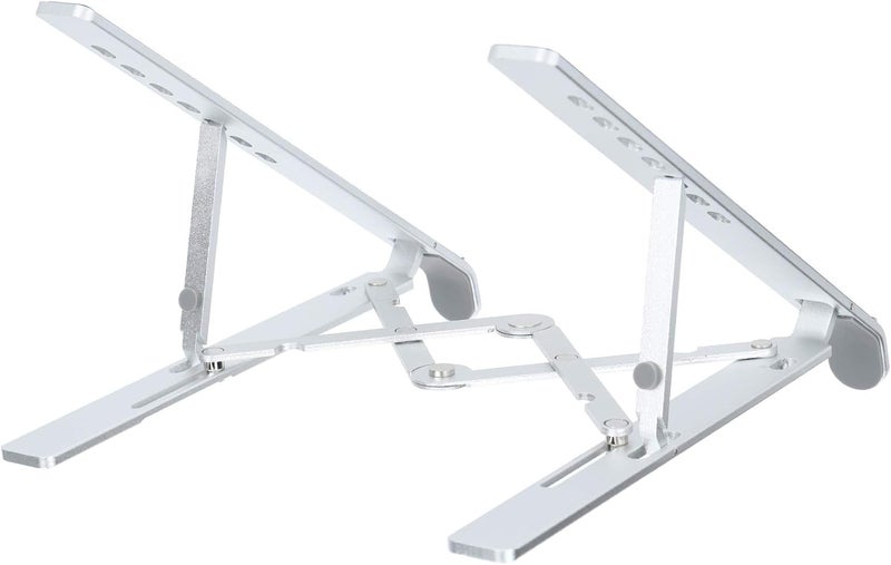 Laptop Stand Foldable Aluminum Alloy Portable Lightweight Adjustable Height Ergonomic Design for 15.6 Inch Laptops Notebooks Tablets with Storage Bag - Image 3