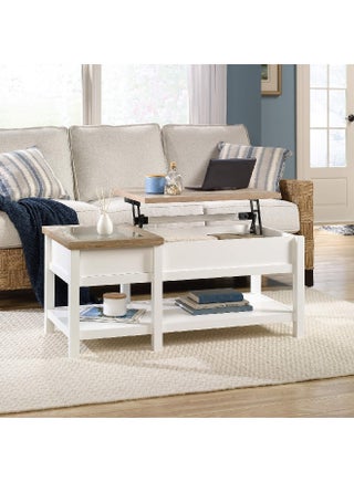 Cottage Road Lift-Top Rectangular Coffee Table White and Brown 48.2 x 109 x 48.3 cm 421463 - pzsku/Z9C645FF10A9923ACBA74Z/45/_/1729420603/d2c288fe-1700-4d0e-a77c-7b0fb4032a3b