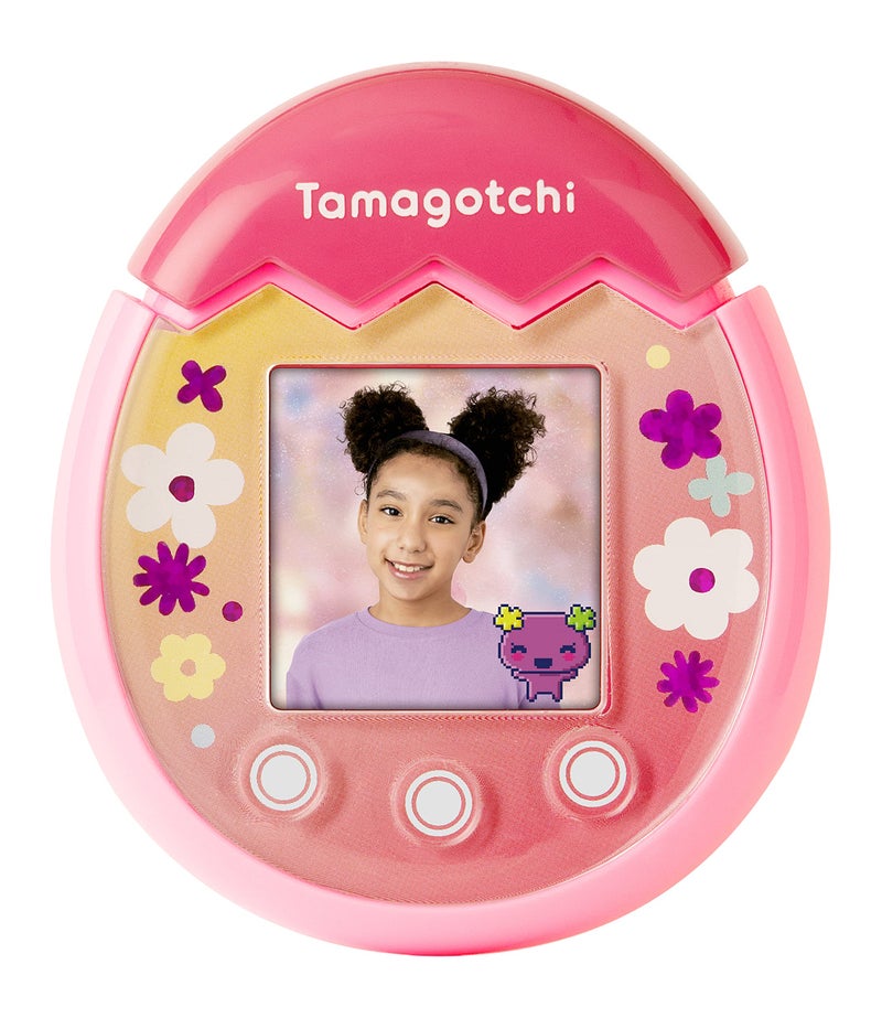 Bandai Tamagotchi 42901 Bandai Pix The Next Generation of Virtual Reality Pet with Camera  Games and Collectable Characters-Floral  Pink - Image 3