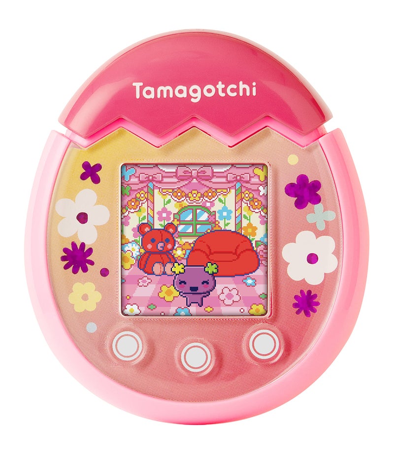 Bandai Tamagotchi 42901 Bandai Pix The Next Generation of Virtual Reality Pet with Camera  Games and Collectable Characters-Floral  Pink - Image 2