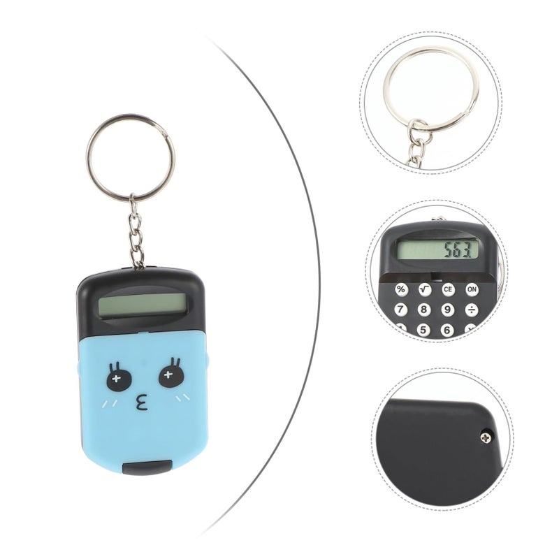 2pcs Mini Portable Calculator Compact Cute Black Cartoon Design Students School Accounting Exam Use - Image 4