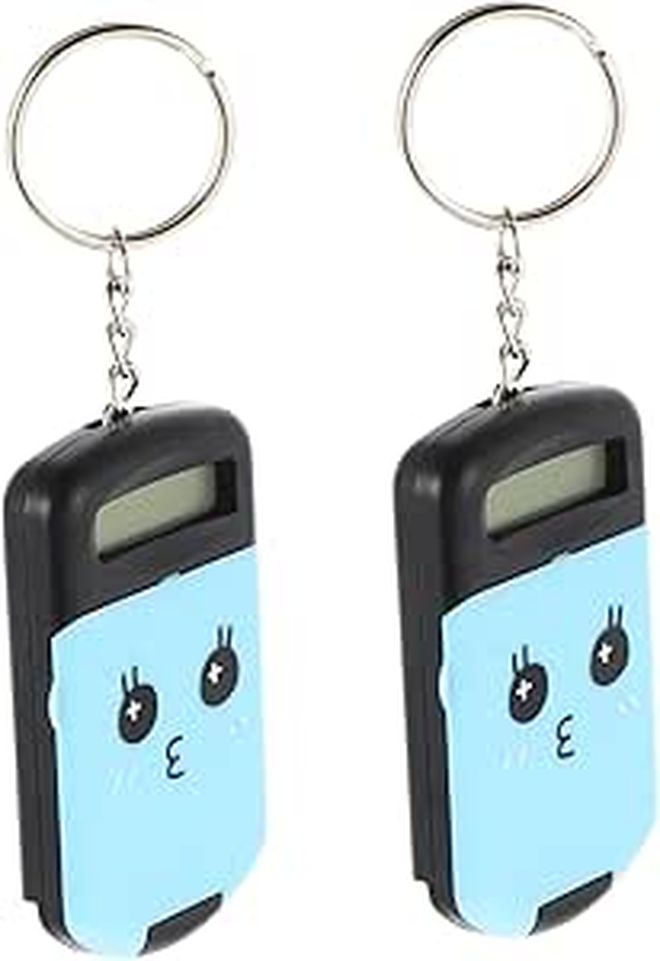 2pcs Mini Portable Calculator Compact Cute Black Cartoon Design Students School Accounting Exam Use - Image 1
