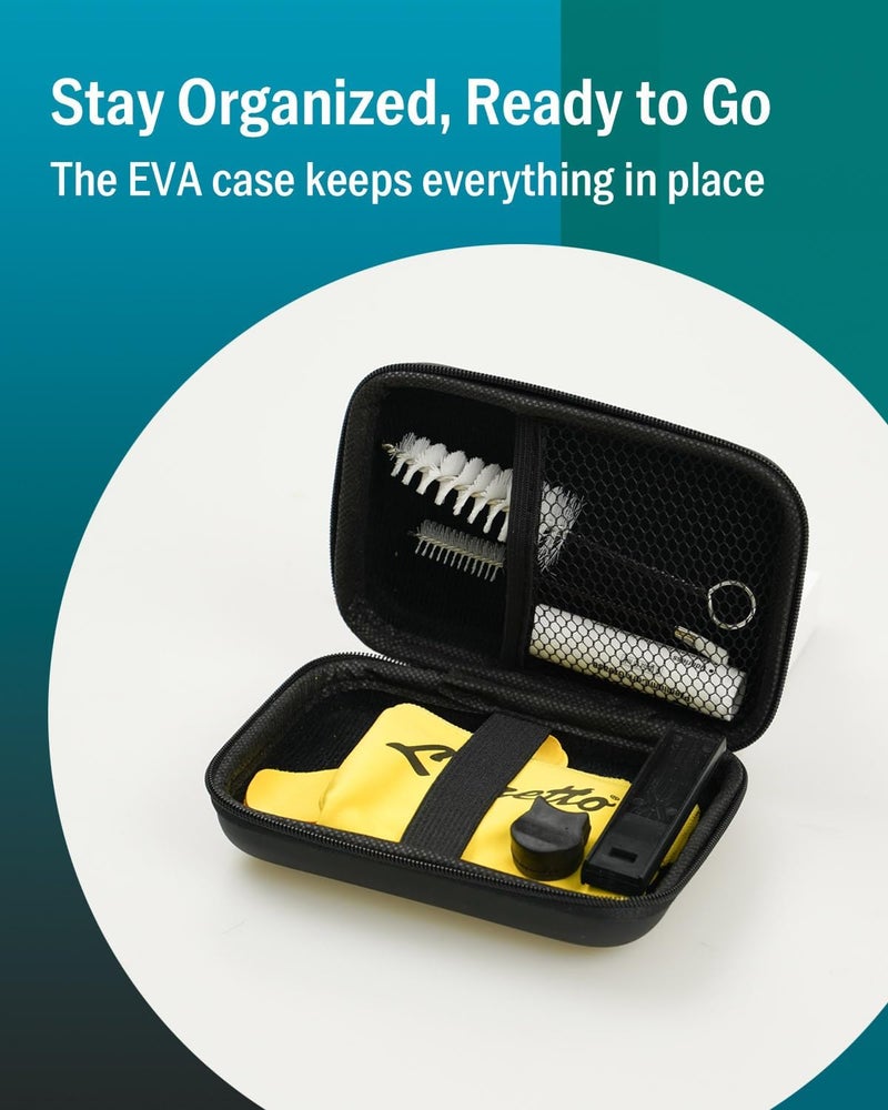 Libretto All-Inclusive Clarinet Care Kit with EVA Case – Cleaning Tools, Cork Grease, Thumb Rest, Cloth, Pad Dryers, and Brushes - Image 2