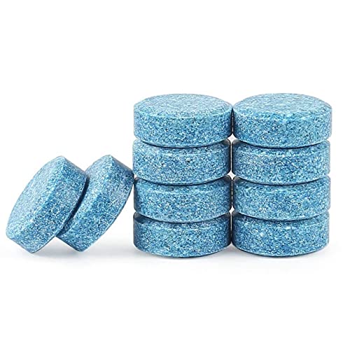 AUTOFRILL 10 Pcs Car Wiper Cleaning Tablets | Car Glass Cleaner Liquid Tablets | Windshield Washer Fluid Tablet for Car | Anti-Fog Water Repellent for Glass | Car Accessories Cleaning Tablet (10 Pcs) - Image 1