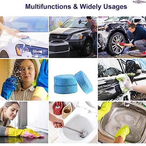 AUTOFRILL 10 Pcs Car Wiper Cleaning Tablets | Car Glass Cleaner Liquid Tablets | Windshield Washer Fluid Tablet for Car | Anti-Fog Water Repellent for Glass | Car Accessories Cleaning Tablet (10 Pcs) - Image 5