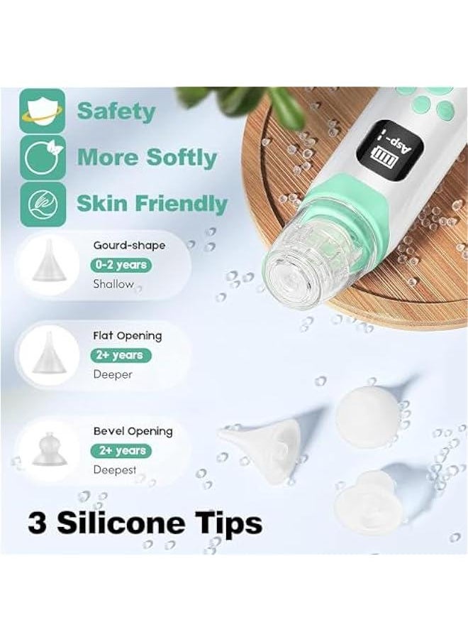Gonice Nasal Aspirator for Baby - Electric Nose Aspirator for Toddler, Baby Nose Sucker, Automatic Nose Cleaner with 3 Silicone Tips, 3 Adjustable Suction Level, Music and Light Soothing Function  - Image 4