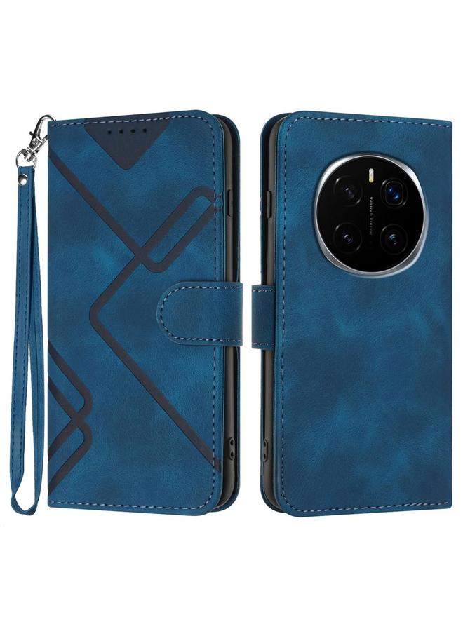 زبون جراب هاتف Honor Magic7 من الجلد بنمط خطوط - Image 1