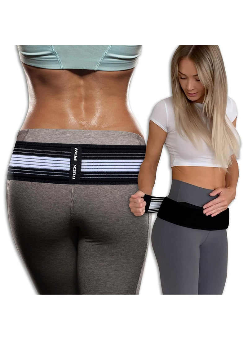 Rock Pow Sacroiliac SI Joint Hip Belt  Lower Back Support Brace for Men and Women  Hip Braces for Hip Pain  Pelvic Support Belt  Trochanter Belt  Sciatica Pelvis Lumbar Pain Relief 140CM  - Image 1