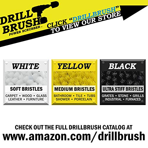 Drillbrush Carpet Cleaner Scrub Brush for Polisher - 7 Inch Soft White Drillbrush with 5/8 x 11 Threaded Hub for Rotary Polisher Machine - Large Car Buffer Brush - Large Carpet Scrubber - Drill Adapter Included - Image 3