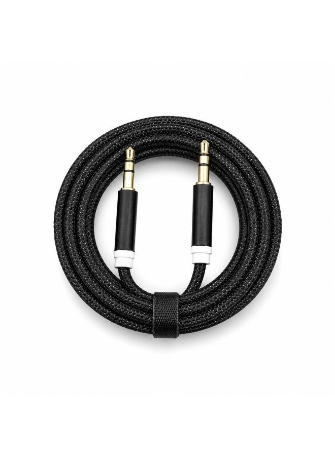 Flexible Braided 3.5mm Male to Male AUX Audio Adapter Cable Suitable for Phones, Tablets, Speakers, Car Stereos, Headphones, MacBook - Image 2