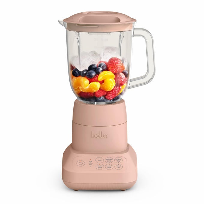 10 SPEED COUNTERTOP BLENDER JUICER SMOOTHIE MAKER FITSANYWHERE KITCHENWARE SLIM FLIP STORE DESIGN DISHWASHER SAFE 48OZ CAPACITY PITCHER LID STAINLESS STEEL BLADE 450 WATT BLOSSOM