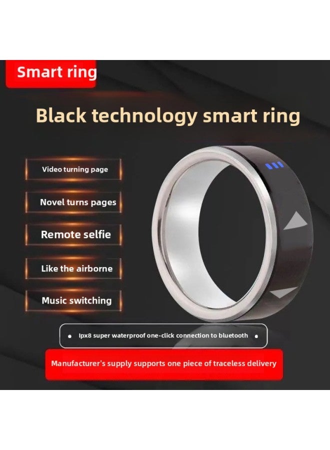 Smart Ring With Bluetooth Selfie Artifact Brush Video Novel  Turning Wireless Digital Ring-Colour:Smart Ring Size 9 Finger Circumference 59.5mm - Image 2