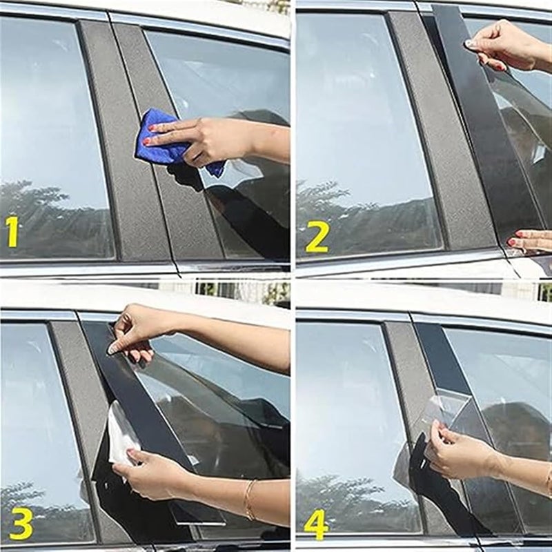 Wivplex Window Pillar Posts Trim Cover Stickers for Mitsubishi Pajero Sport - Image 2