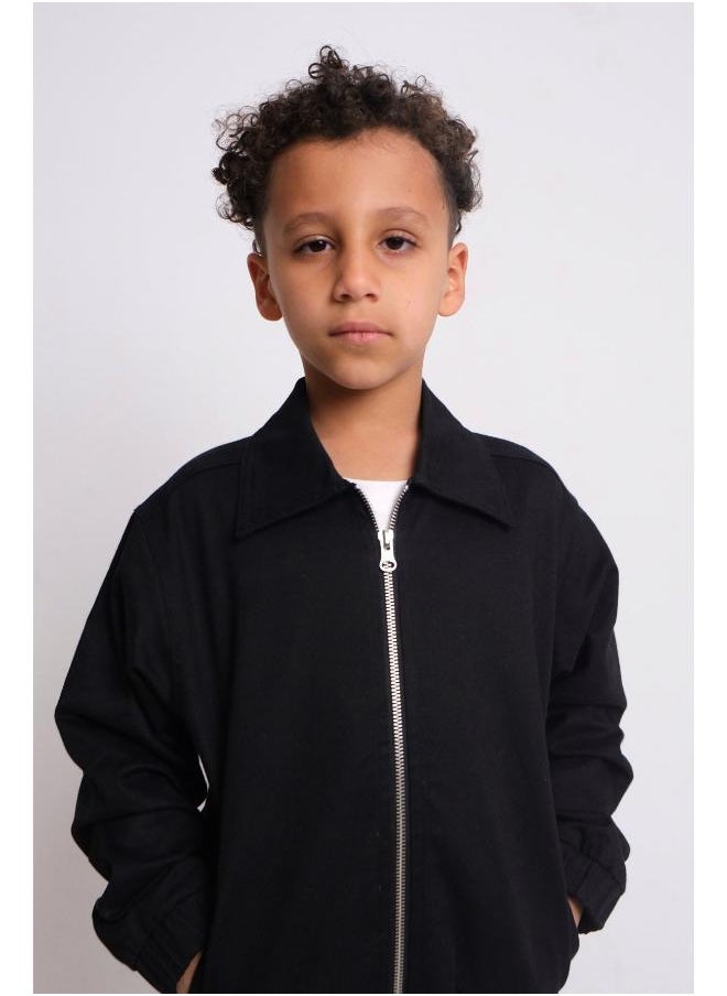 playmore - Black Long-Sleeved Jacket - Image 1