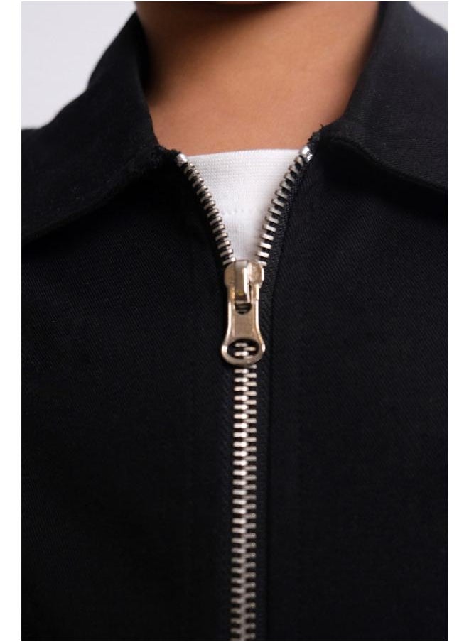 playmore - Black Long-Sleeved Jacket - Image 1