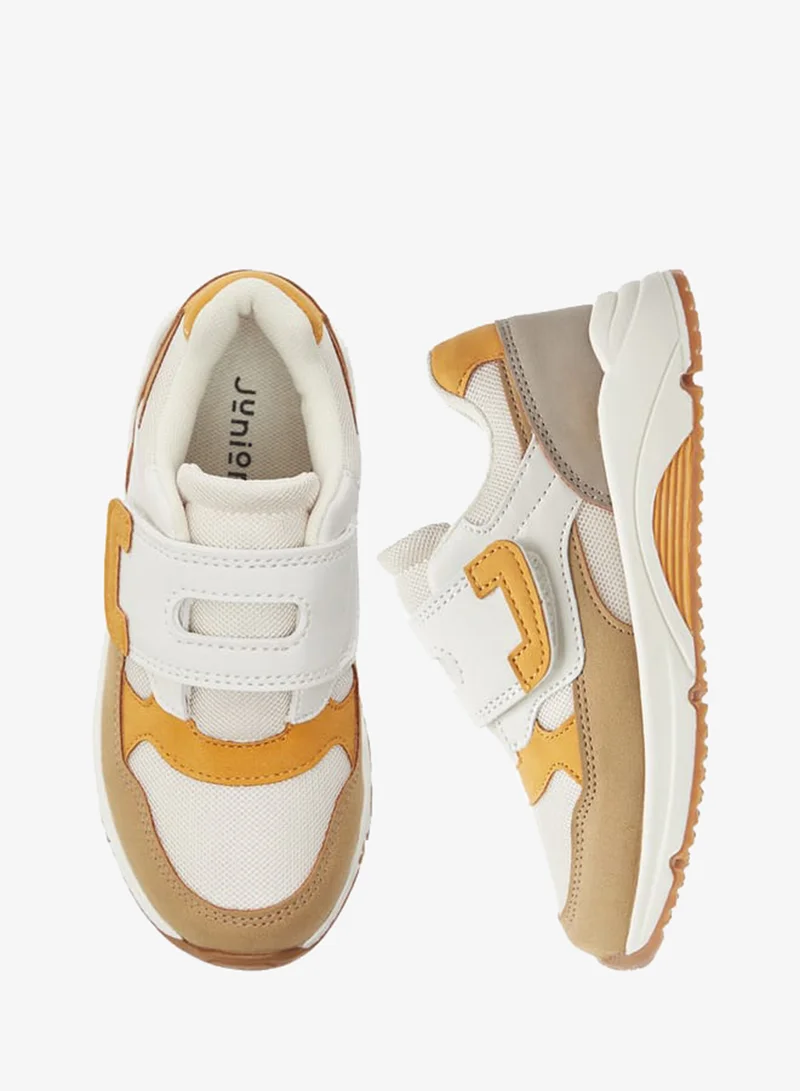 جونيورز سنيكرز أولاد بنعل بتصميم لوحة مع إغلاق بشريط لاصق