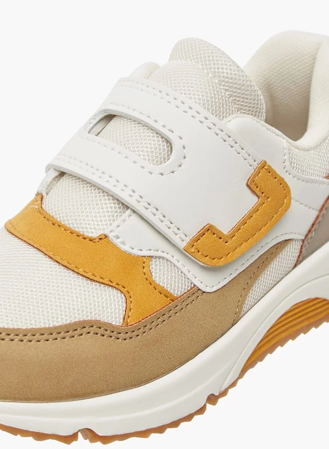 JUNIORS Boys Panelled Sneakers With Hook And Loop Closure