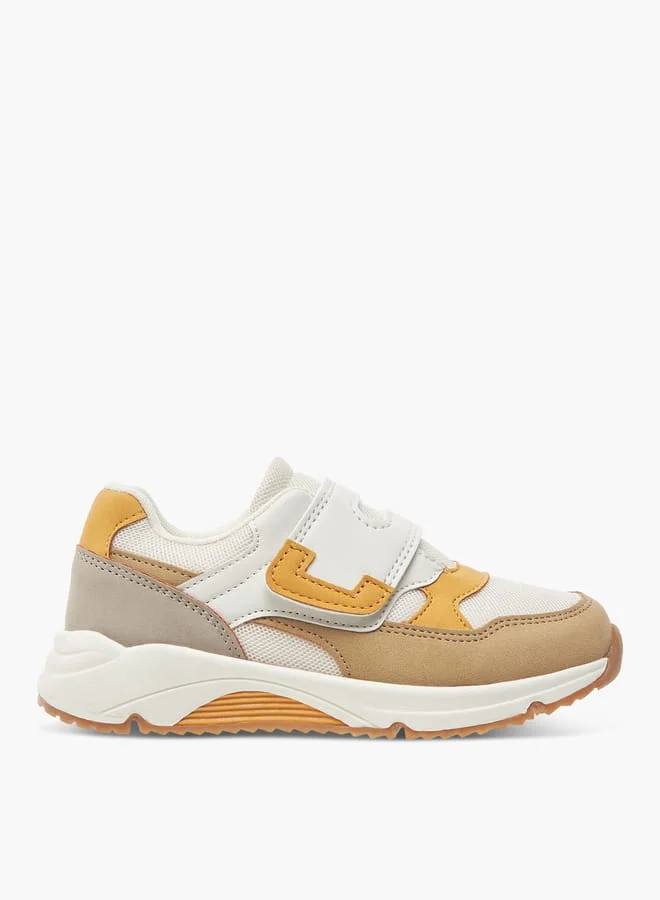 JUNIORS Boys Panelled Sneakers With Hook And Loop Closure