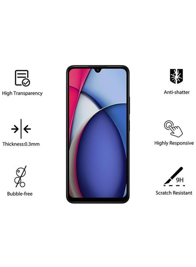 2 Pack Screen Protector for Xiaomi Redmi A3 Pro | Tempered Glass Available in Combo Pack Compatible with Xiaomi Redmi A3 Pro | Screen Protector Full HD Quality Tempered Glass Anti-Scratch Edge to Edge Coverage with Easy Installation Kit - Black  - Image 2