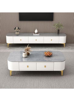 Generic Light Luxury Glass Tea Table Simple Small Family Living Room Modern Square Storage Tea Table Soft Bag TV Cabinet Combination  - Image 3