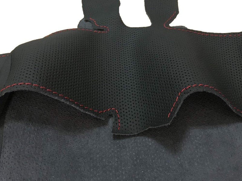 Eiseng DIY Customized Stitch Steering Wheel Cover for Toyota Tacoma 2012-2023 / for Tundra and Sequoia 2014-2022 / for 4Runner 2010-2024 Interior Accessories Black Microfiber Leather (Red Thread) - Image 3