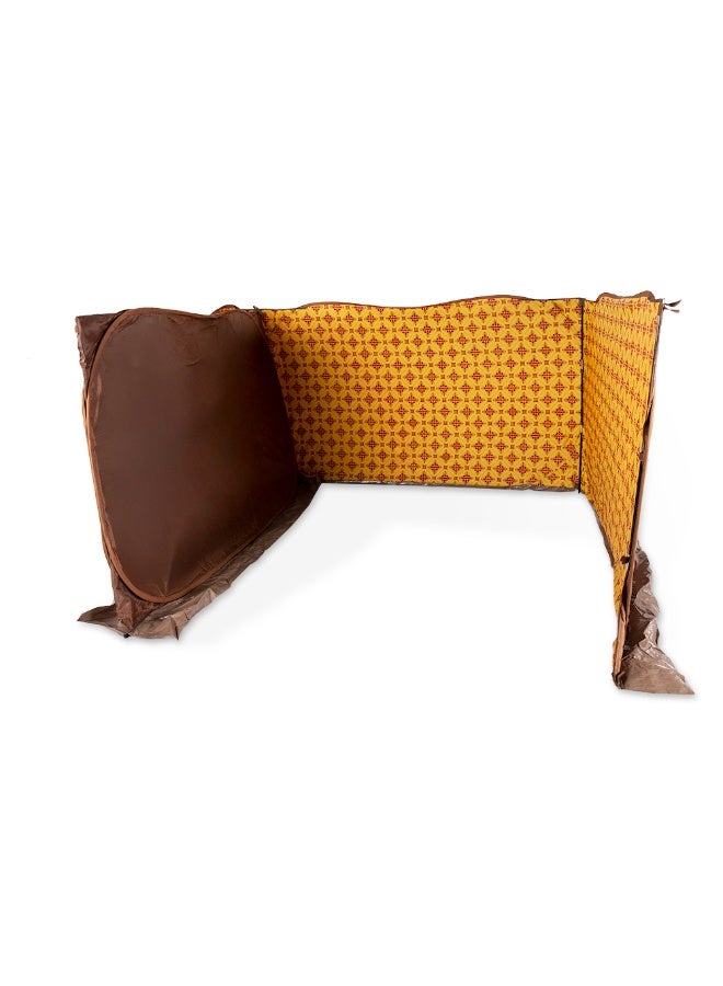 AL RIMAYA Al_Rimaya Folding Wind Screen | Durable Outdoor Shelter with Fiberglass Frame & 210D Oxford Fabric, 250x250x145 cm – Brown & Yellow - Premium Tent Accessories for Performance, Durability and Everyday Use - Image 4
