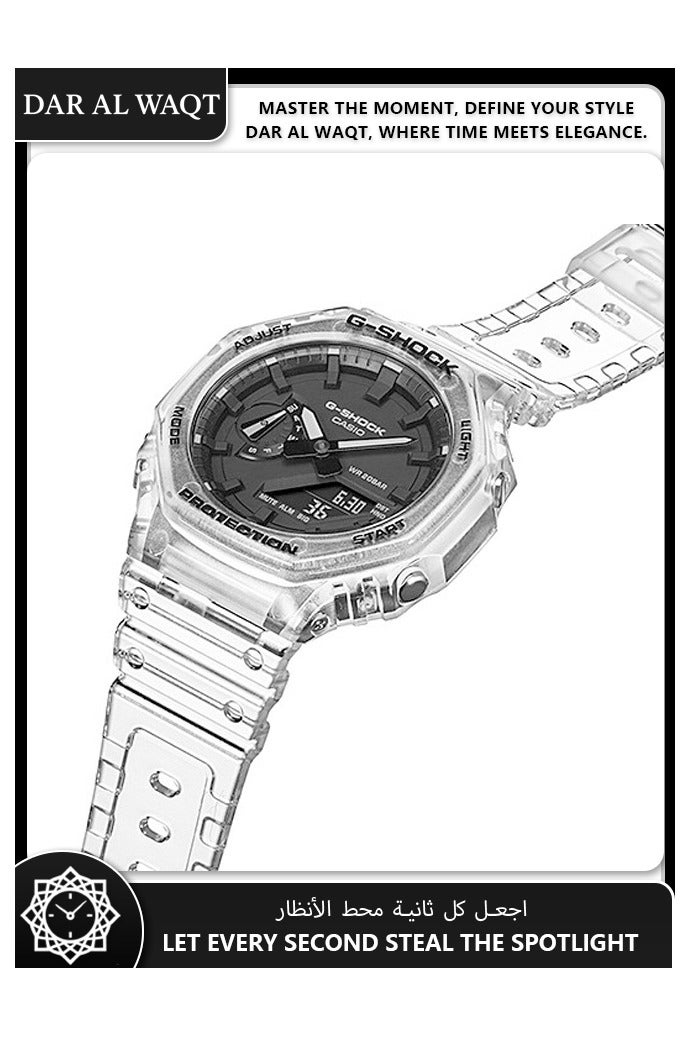 CASIO GA-2100SKE-7A Transparent Ultra-Thin Stylish Sports Watch with Lightweight Design for Trendsetters - Image 3