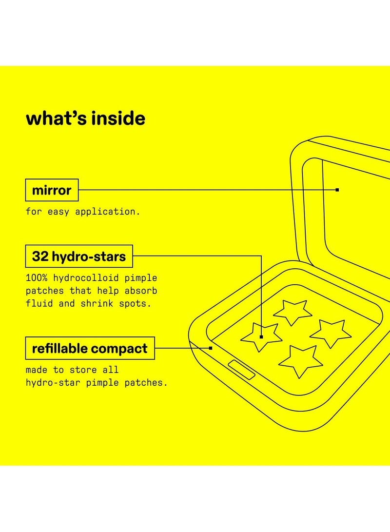 Starface Hydro-Stars, Hydrocolloid Pimple Patches, Absorb Fluid and Reduce Redness, Cute Star Shape, Vegan and Cruelty-Free Skincare (32 Count) - Image 4