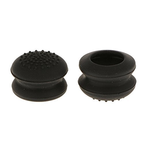 Ambertown 2 x Analog Gamepad Raised Antislip Thumb Stick Grips Thumbsticks Joystick Cap Cover for PS4, PS3, Xbox 360, Xbox One Controller (Black) - Image 2