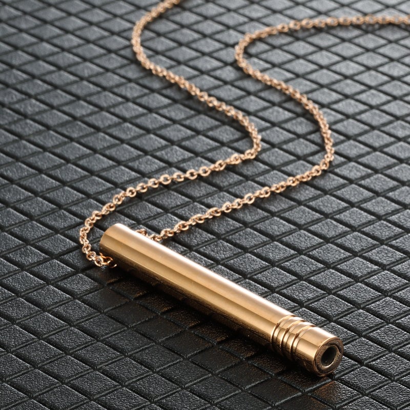 Generic Meditation Mindfulness Pendant Necklace Rose Gold 