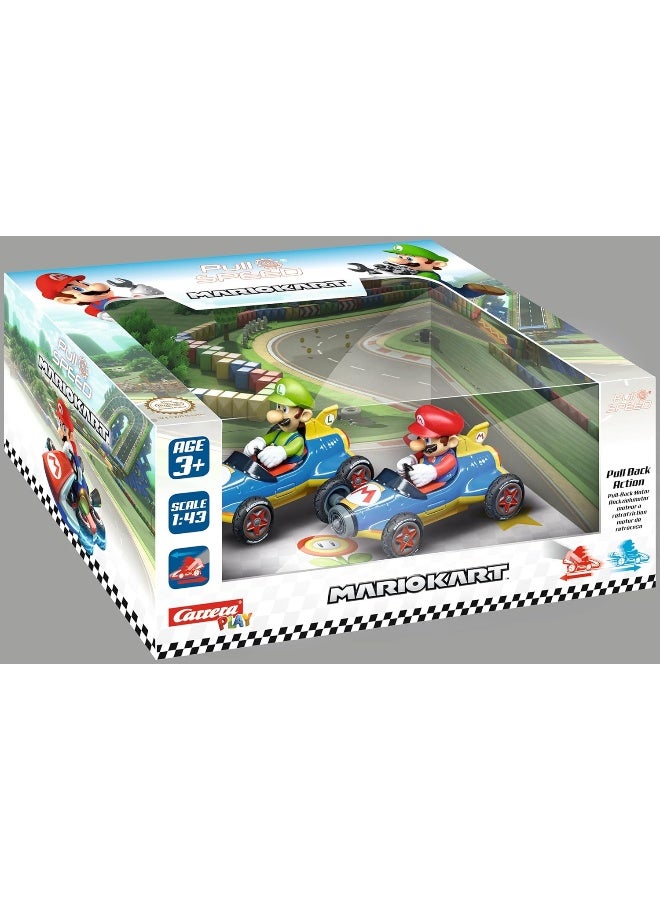 Carrera Pull & Speed Mario Kart Mach 8 Twin Pack, Mario & Luigi I 1:43 Scale I 15813018 - Image 5