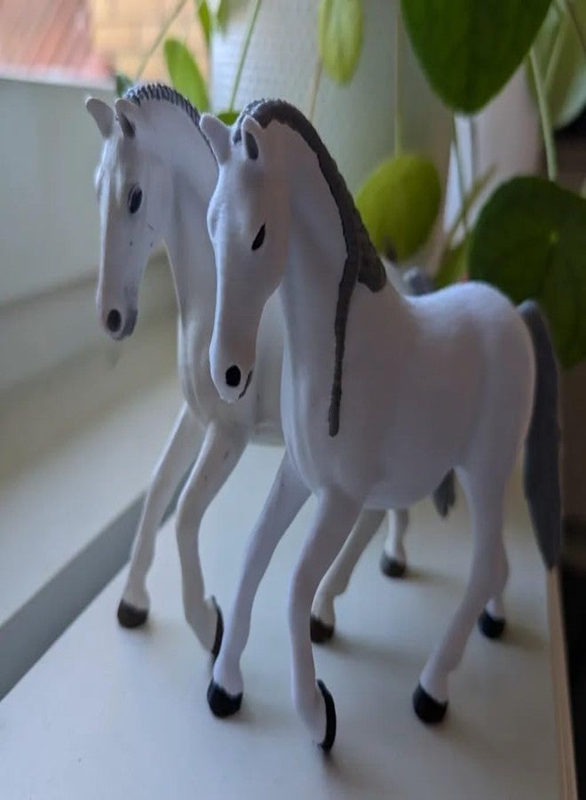 Beoals Realistic Toy Horse Figures - Set of White Stallion Animal Toys for Kids - Farm Animal Playset - Educational & Decorative Figurines - Image 3
