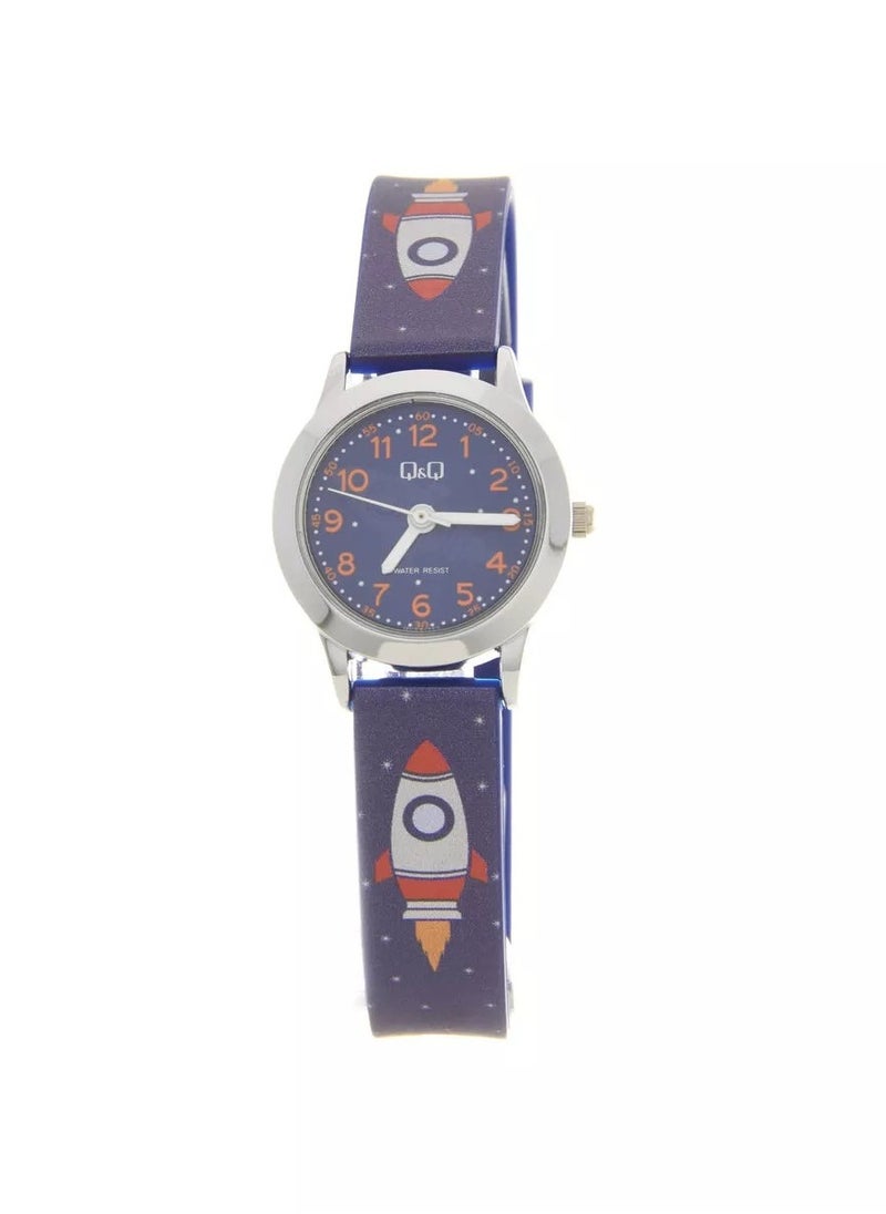 Q&Q - Q&Q Watch for Men, Quartz Movement, Analog Display, Blue Rubber Strap-QC29J325Y - Image 1