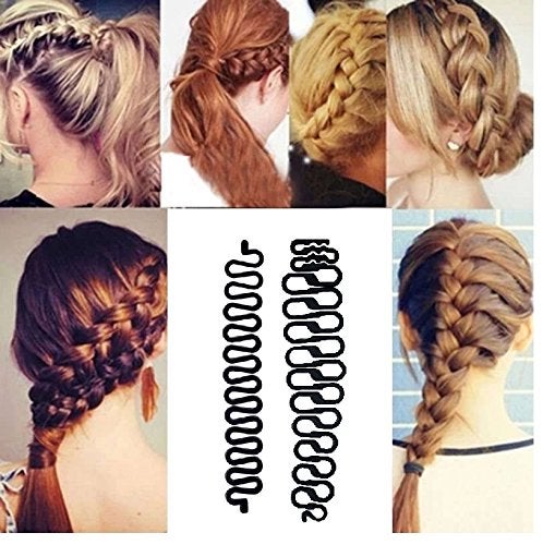 Out of the Box Out Of Box 2 Pieces French Hair Braid Tool Magic Twist Styling Holder Clip Roller Hook (Black) - Image 2