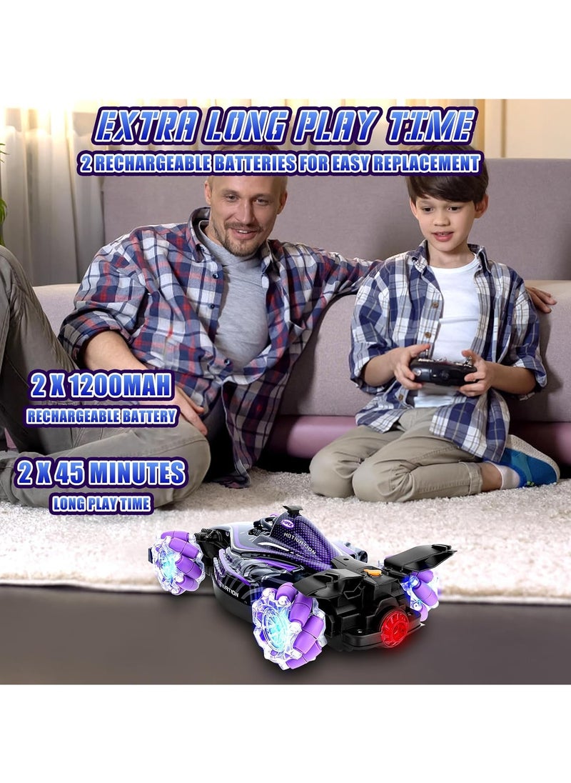 Generic Remote Control Car, Hand Gesture Sensing RC Stunt Car with Light Spray & Sound, 2.4Ghz 360° Rotation 4WD RC Drift Car High Speed RC Race Car, Electric Rechargeable RC Cars for Teens and Adults  - Image 5