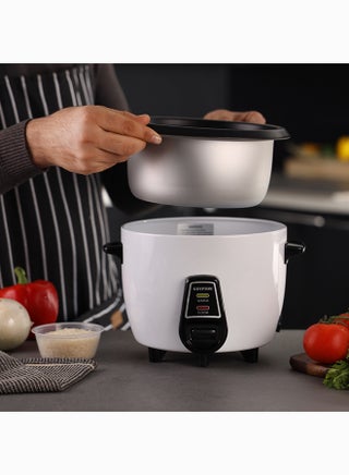 Electric  Rice Cooker 3 in 1 Functions | Non-Stick Inner Pot Automatic Shut Off 1 L 400 W KNRC6055H White - view 4