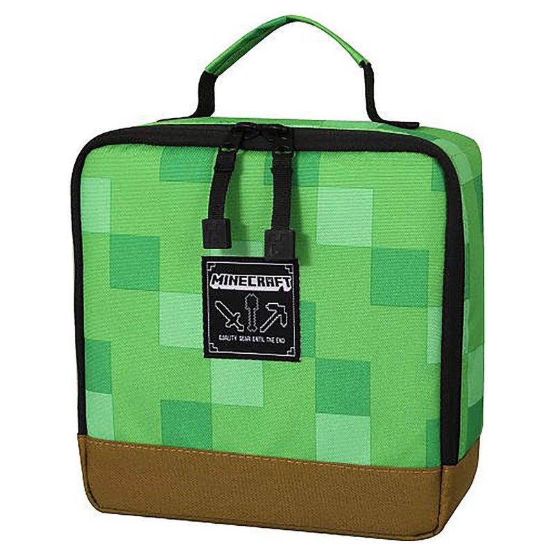 JINX Minecraft Creeper Block Insulated Kids School Lunch Box Green 85 x 85 x 4 - Image 2