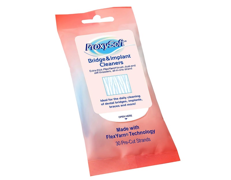 Proxysoft Dental Floss for Bridges and Implants 5 Packs - Floss Threaders for Bridges, Dental Implants, Braces with Extra-Thick Proxy Brush for Optimal Oral Hygiene -Teeth Bridge and Implant Cleaners - Image 2