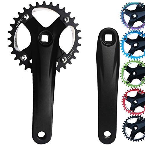 GANOPPER 38T Mountain Bike Crank Set Single Speed Crankset 104BCD 170mm 38 Tooth Narrow Wide Chainring MTB Crank Arm - Image 1