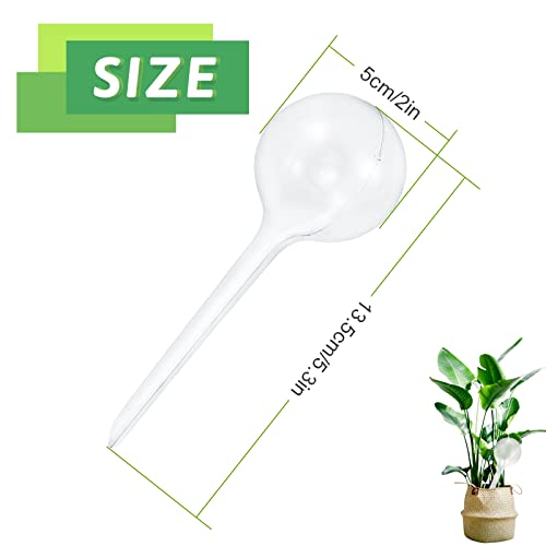 Pynqdfu 8 Pcs Clear Plant Watering Globes,Plastic Self Watering Bulbs Ball,Garden Water Device for Plant Indoor Outdoor(Small) - Image 2