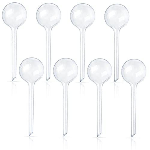 Pynqdfu 8 Pcs Clear Plant Watering Globes,Plastic Self Watering Bulbs Ball,Garden Water Device for Plant Indoor Outdoor(Small) - Image 1