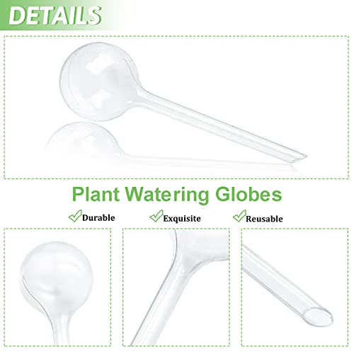 Pynqdfu 8 Pcs Clear Plant Watering Globes,Plastic Self Watering Bulbs Ball,Garden Water Device for Plant Indoor Outdoor(Small) - Image 3